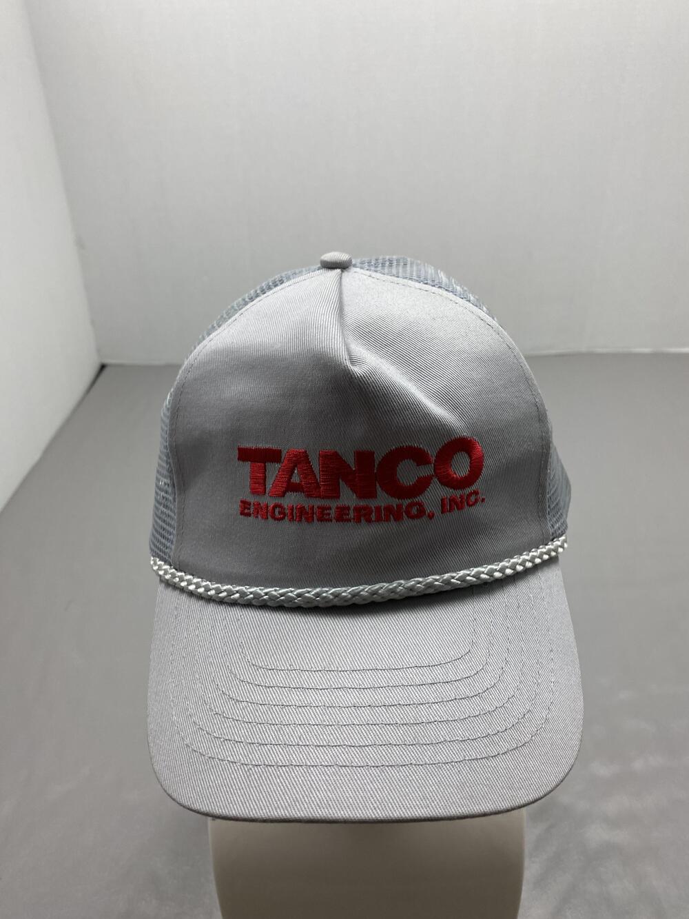 TANCO Engineering Hat Cap Snap Back One Size Gray Twill Polyester Trucker Mens